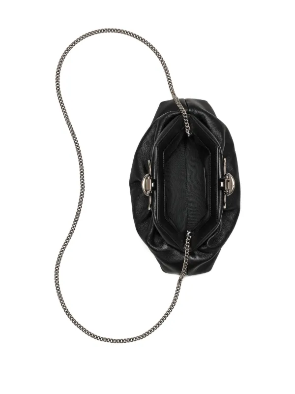 Marc Jacobs Small The Glam Ruched Clucth Bag | Black | FARFETCH RO