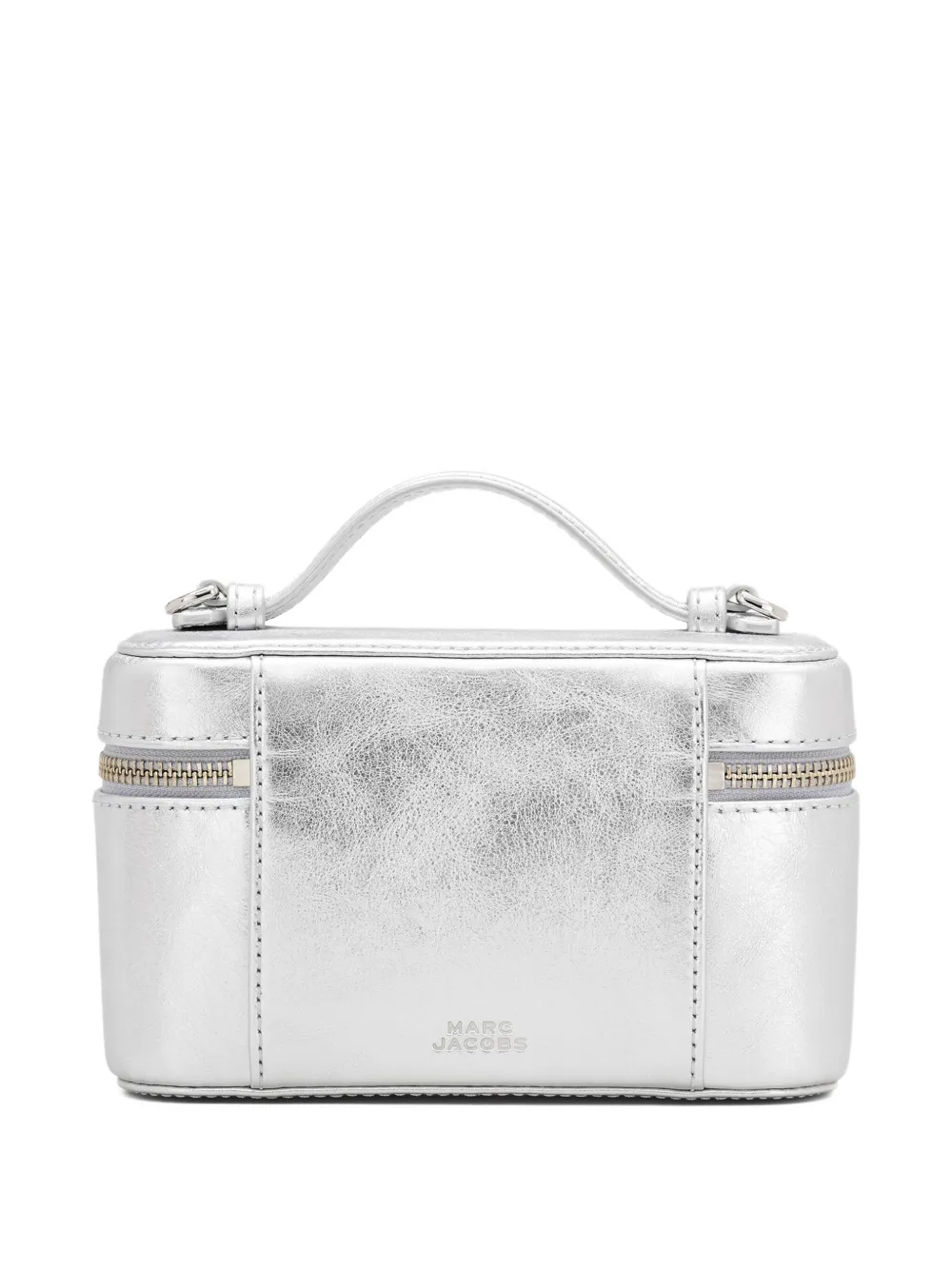 Marc Jacobs The Vanity Leather Crossbody Bag In Silver