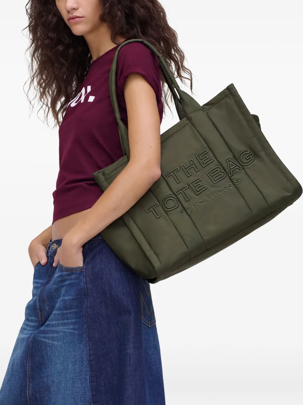 Marc Jacobs Large Tote Puffy Bag In Green