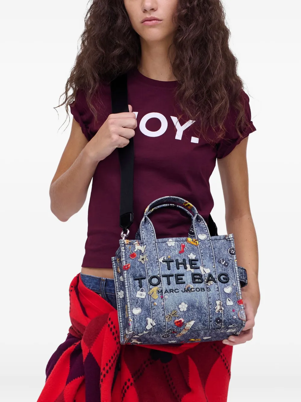 Marc Jacobs Kleine Tote Trompe tas - Blauw