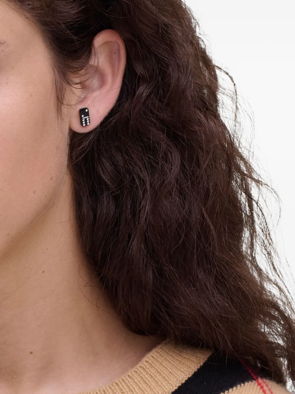 Marc Jacobs Domino oorbellen - Zwart