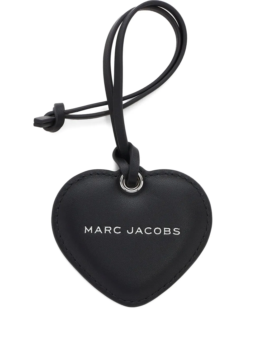 Marc Jacobs Heart Mirror Leather Bag Charm In Black