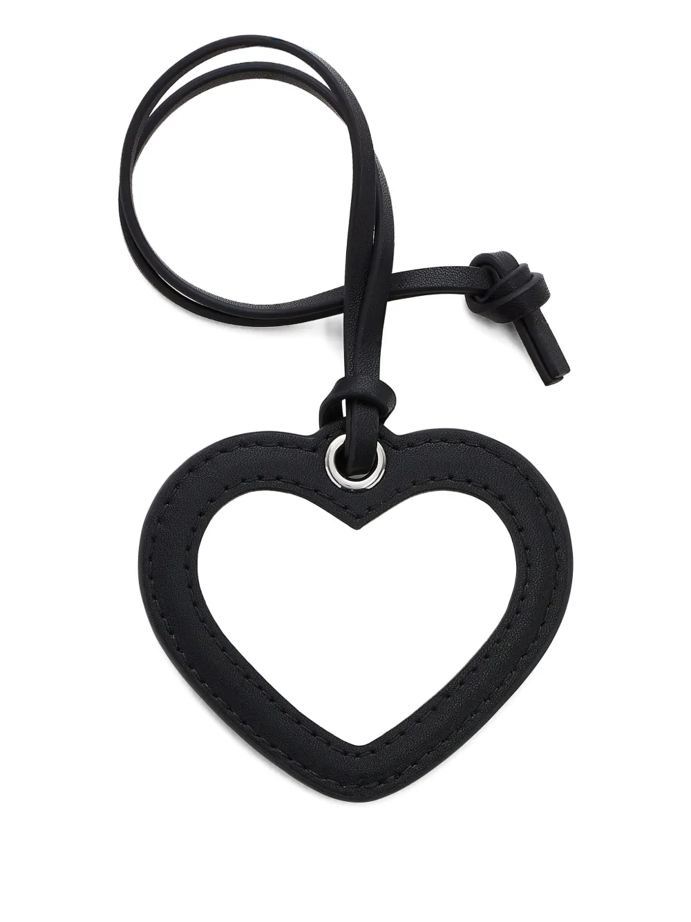 Marc Jacobs Leren tassenbedel met hartvormige spiegel Zwart