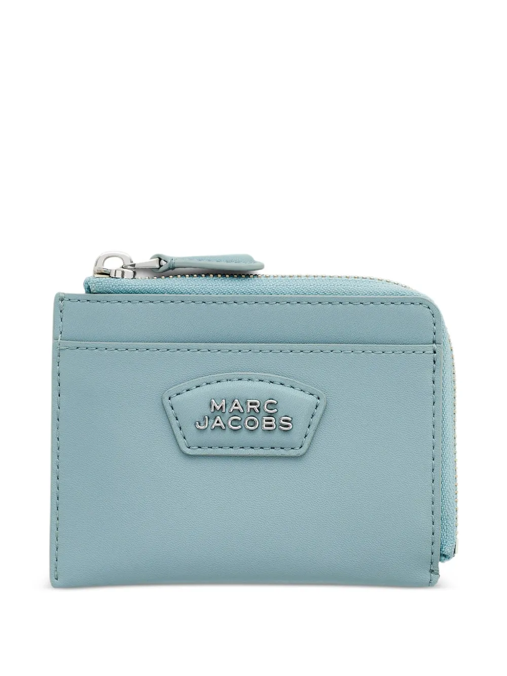 Marc Jacobs Top-zip Leather Wallet In Blue