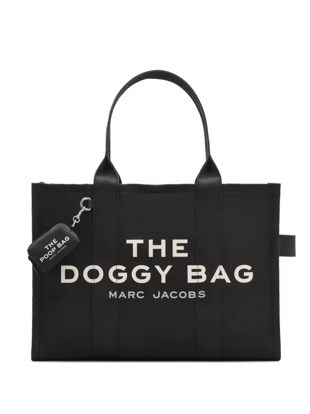 Marc Jacobs The Doggy Cotton Canvas Tote In Black