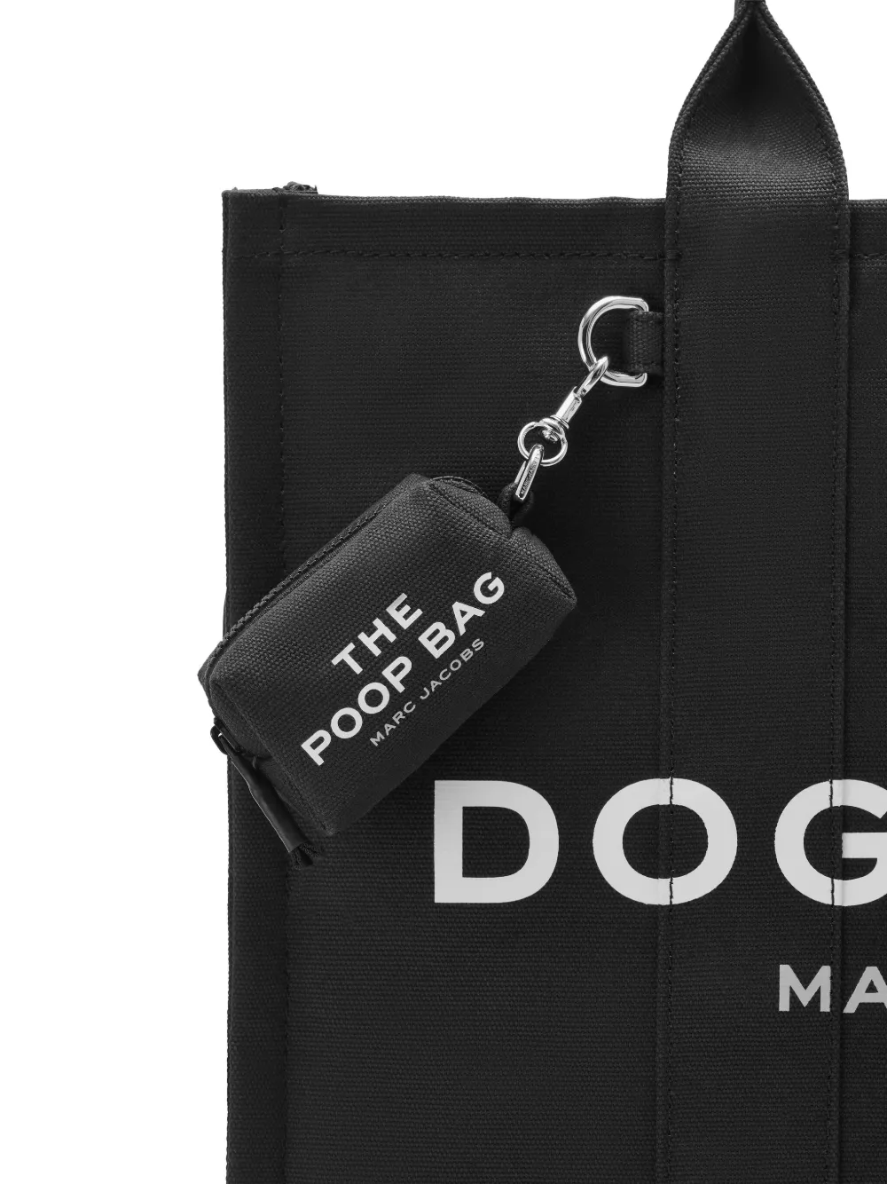 Marc Jacobs The Doggy Cotton Canvas Tote In Black
