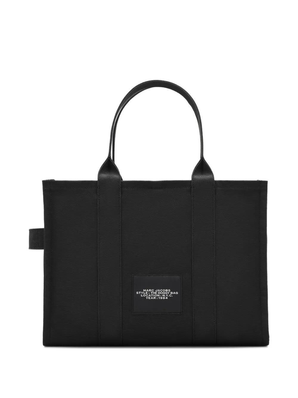 Marc Jacobs The Doggy Cotton Canvas Tote In Black