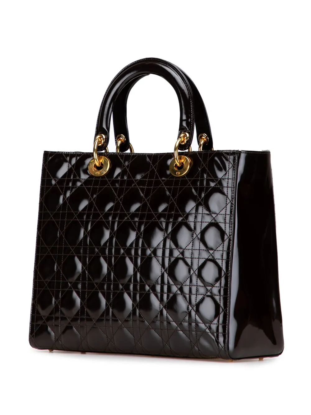 Christian Dior Pre-Owned 1997 ラージ パテント カナージュ