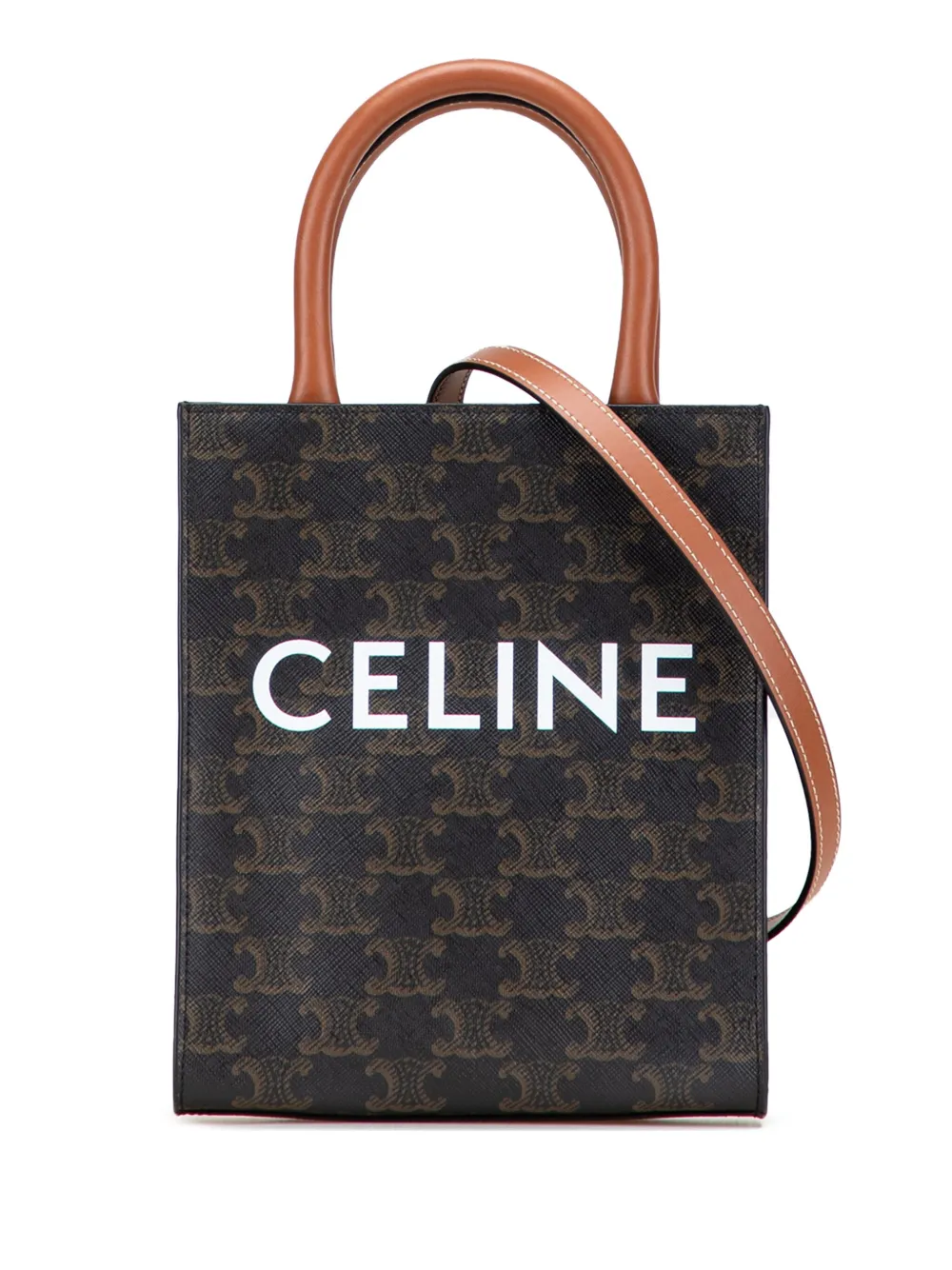 Celine Pre-Owned 2023 Mini Triomphe Coated Canvas Vertical Cabas Celine Pre-Owned 2023 Mini Triomphe Coated Canvas Vertical Cabas