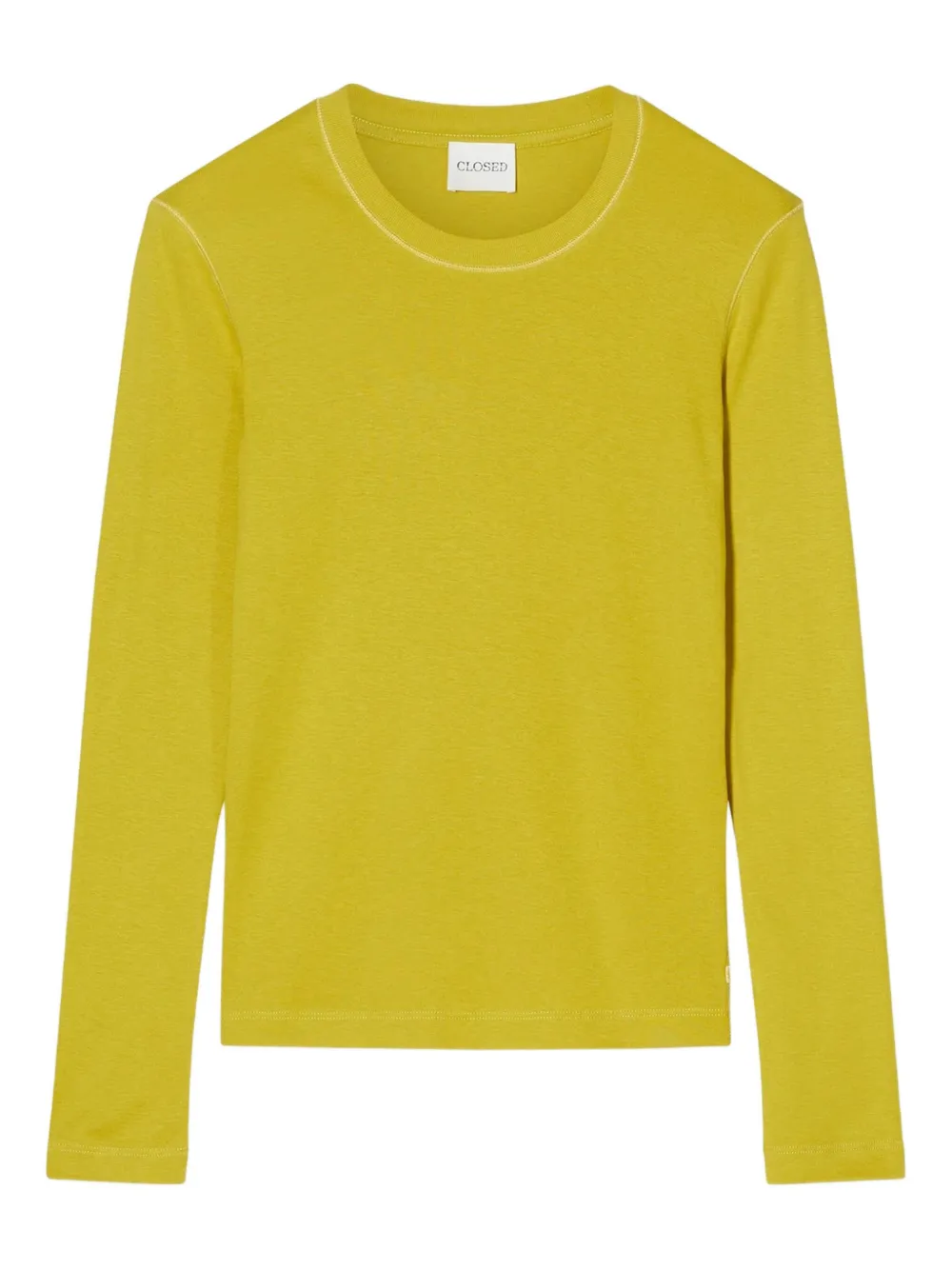 Closed Crew-neck Long-sleeve T-shirt In Yellow