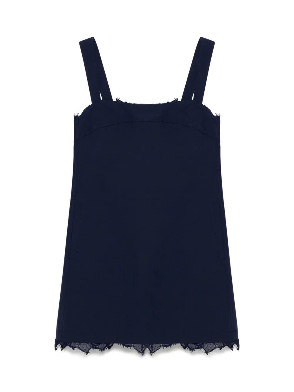 Simkhai Sloan Frayed-hem Mini Dress In Blue