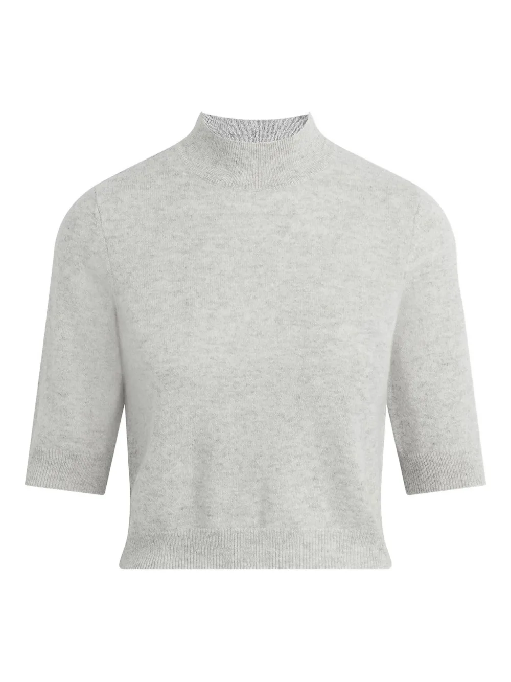 Favorite Daughter mock-neck short-sleeve T-shirt | Grey | Image 1