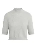 Favorite Daughter mock-neck short-sleeve T-shirt - Grey