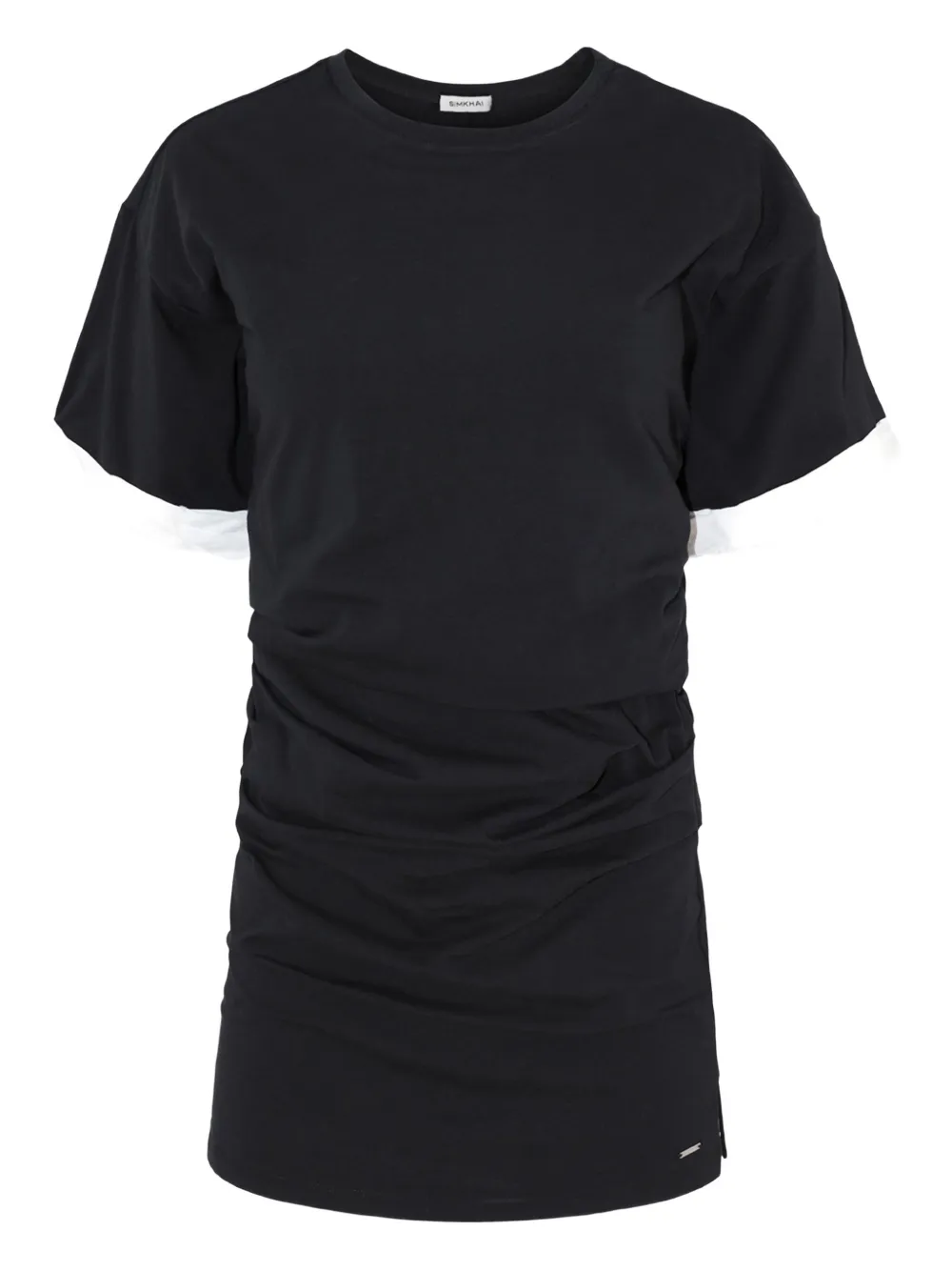 Simkhai Cody Short-sleeve Mini Dress In Black