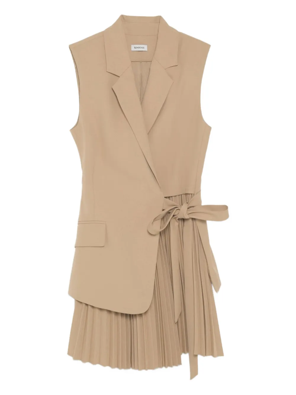 Simkhai Eman pleated wrap dress | Neutrals | Image 1