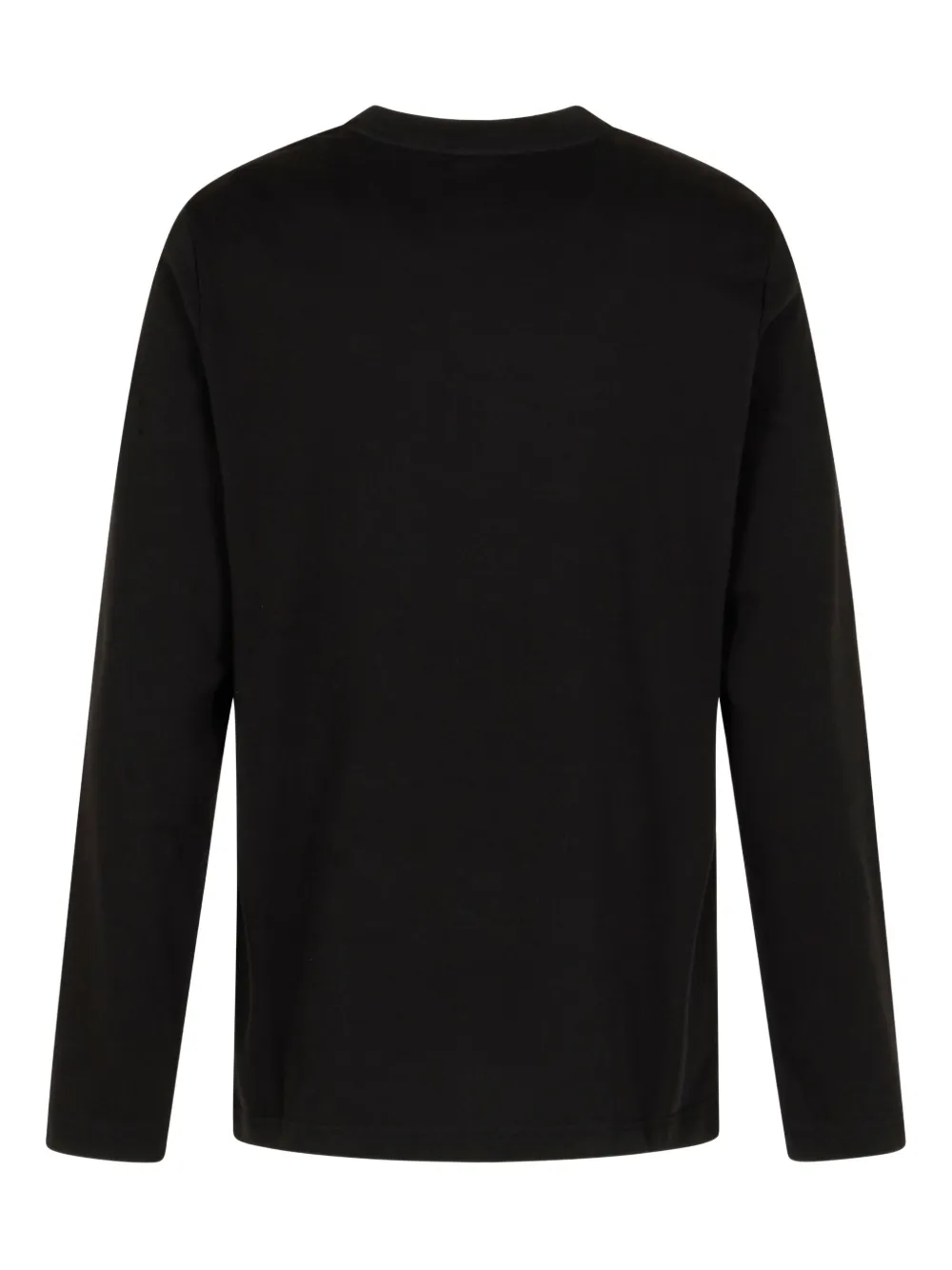 Moncler T-shirt met logoplakkaat en lange mouwen - Zwart
