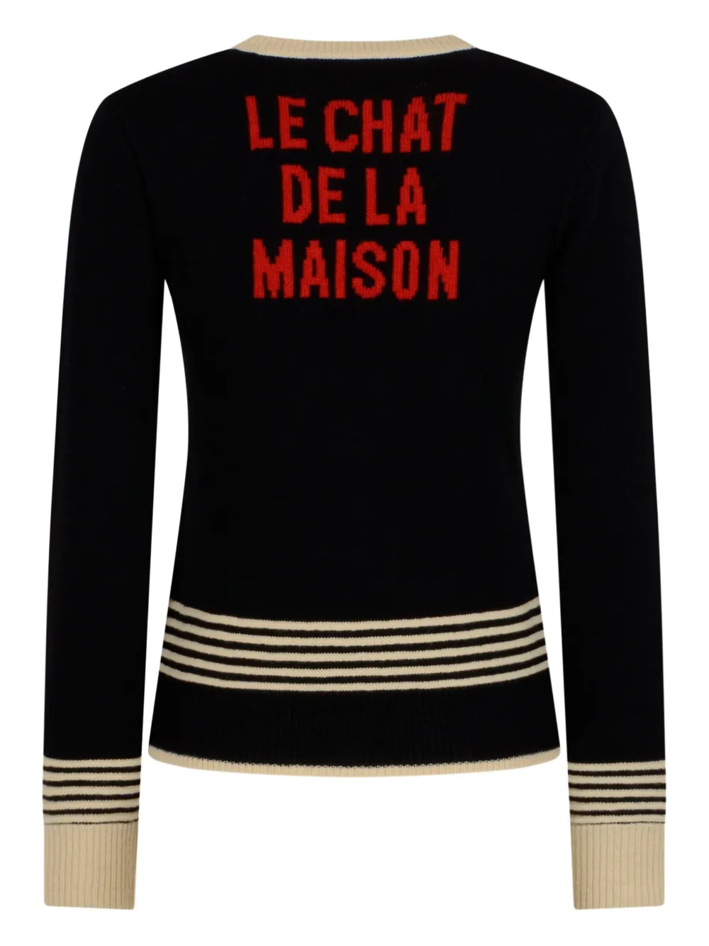 Valentino Garavani cat-embroidered striped sweater | Knitted Sweaters | Image 2