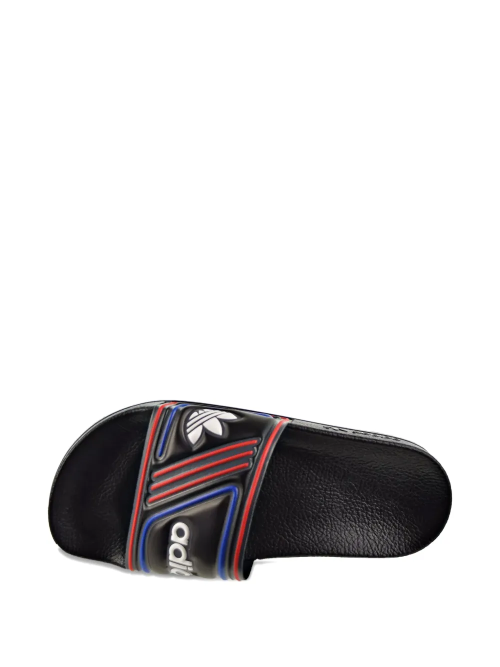 adidas Adilette "Core Black Grey Six Collegiate Royal" slides
