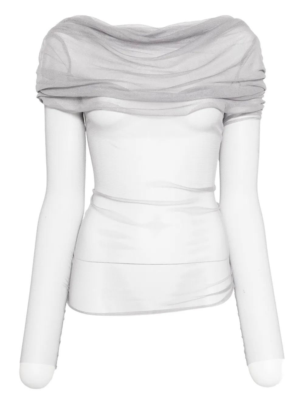 Christopher Esber Veiled Top In Gray