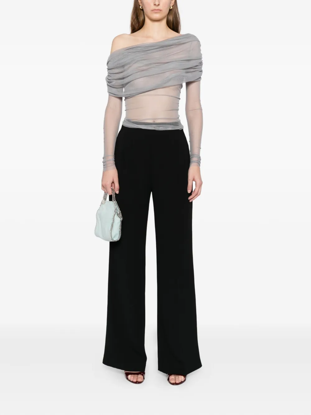 Christopher Esber Veiled Top In Gray