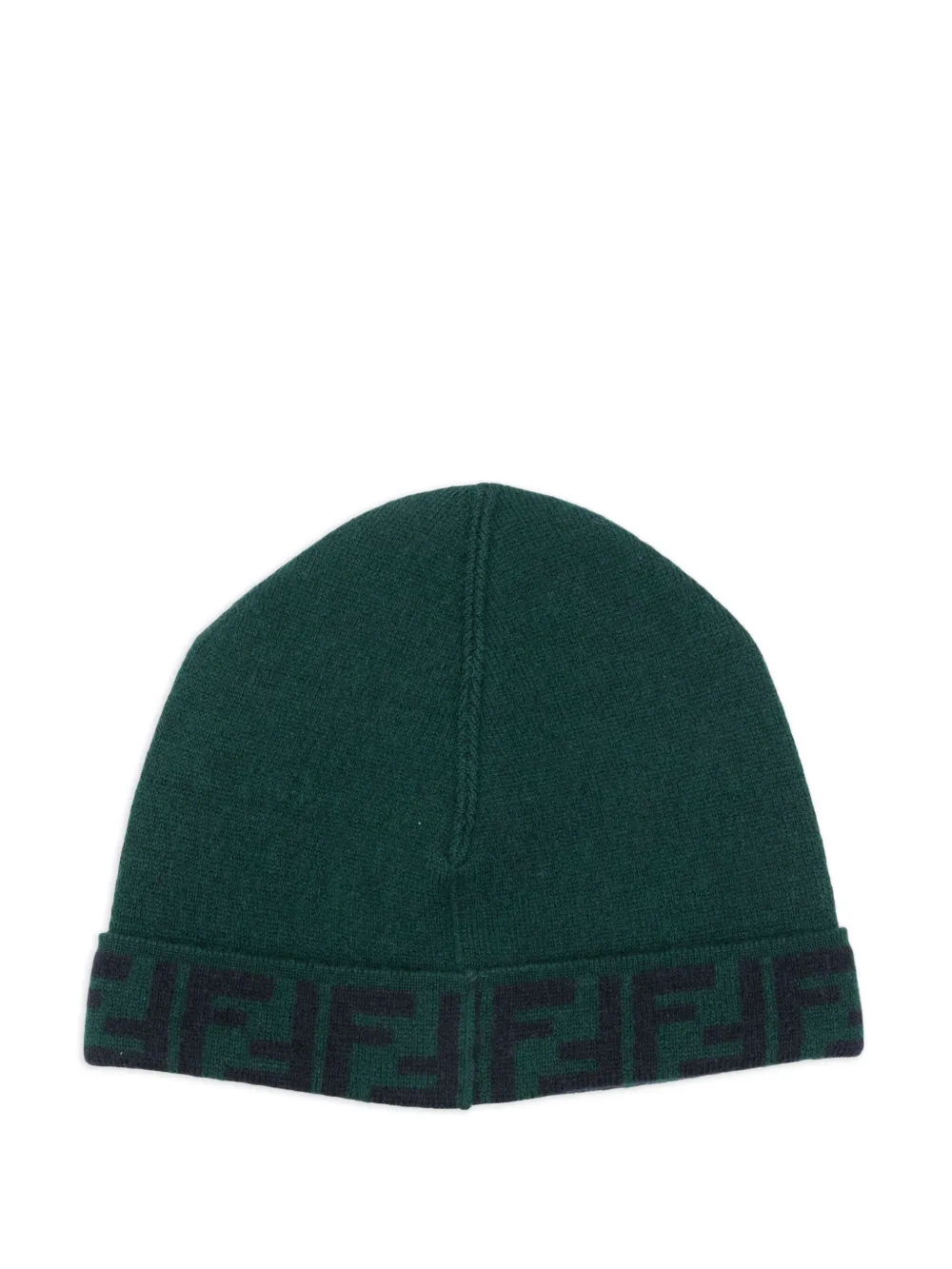Fendi Kids FF-motif beanie hat - Groen