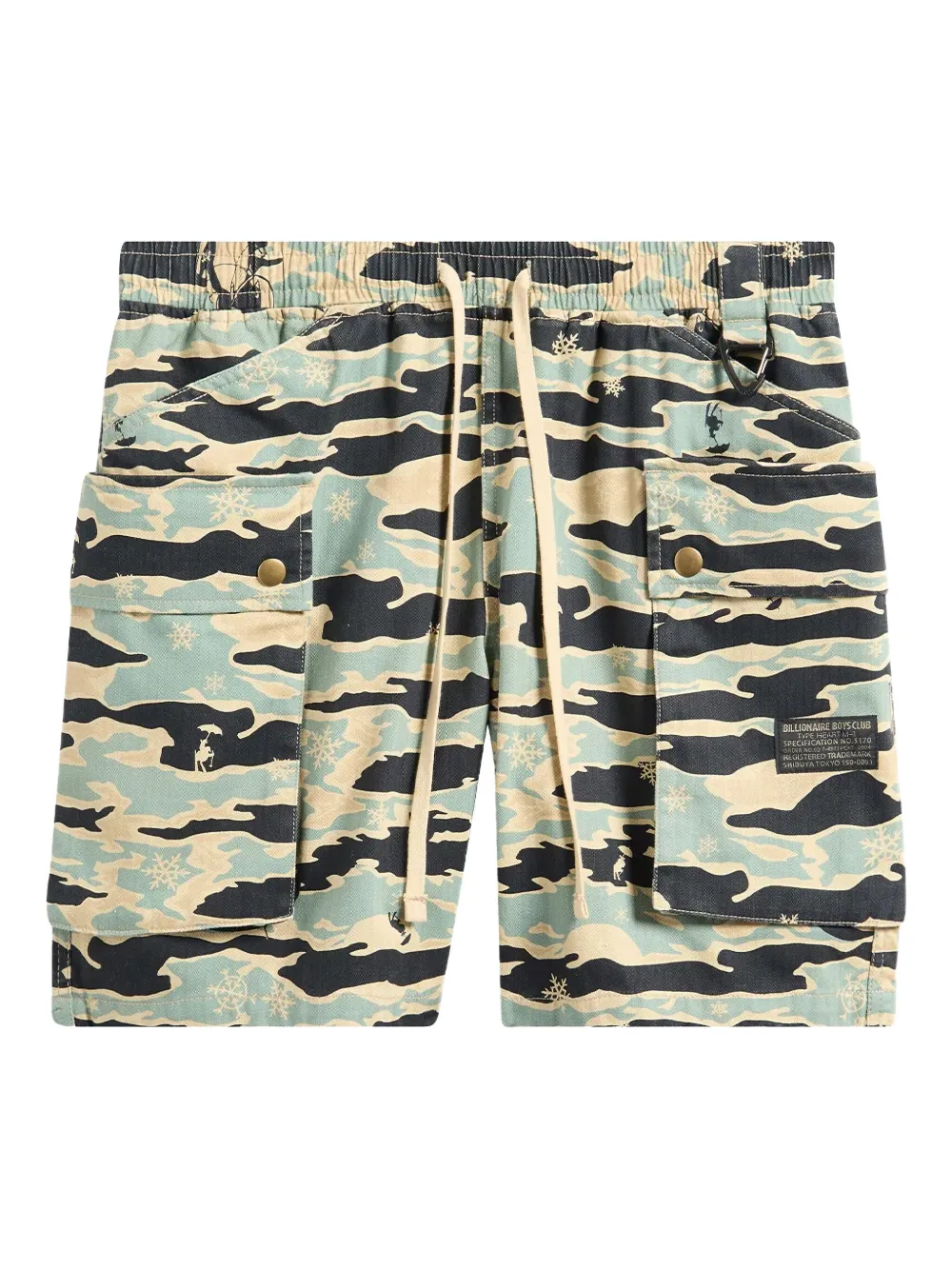 Billionaire Boys Club camouflage-print cotton shorts | Blue | Image 1