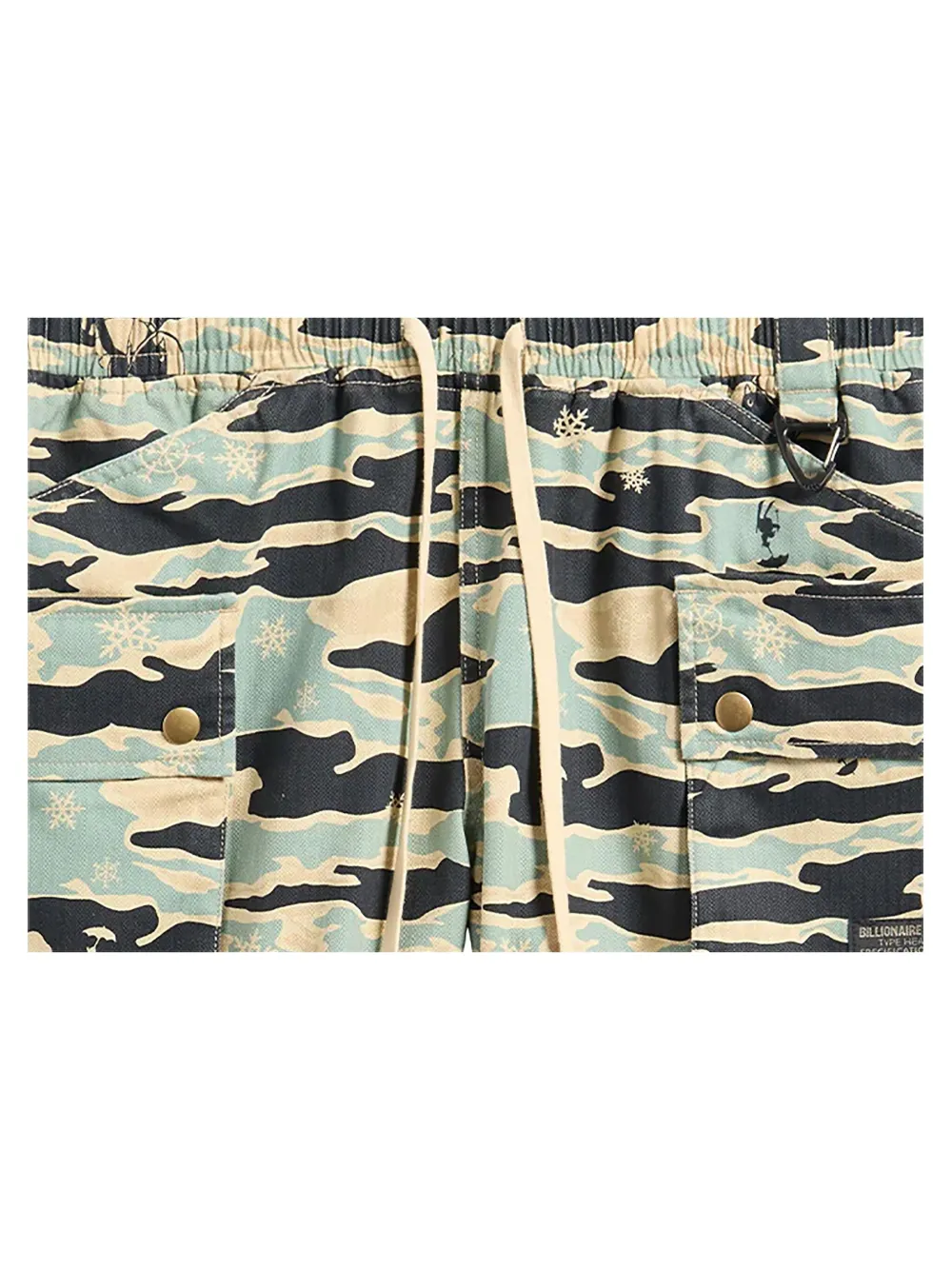 Billionaire Boys Club Bb Camo Drawstring Cargo Shorts In Green
