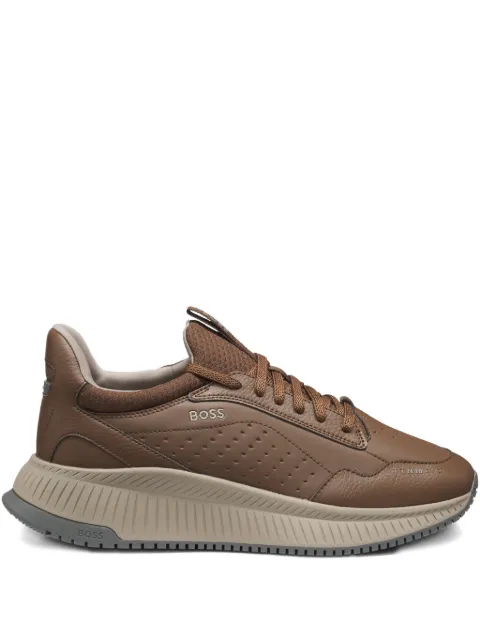 BOSS perforated leather sneakers