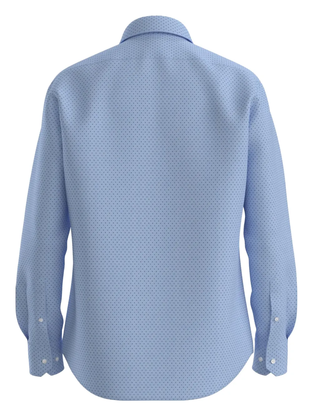 Hugo Boss Geometric-pattern Long-sleeved Shirt In Blue