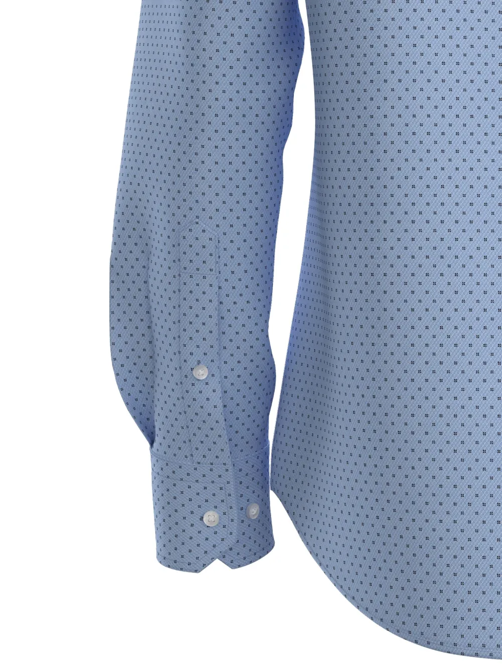 Hugo Boss Geometric-pattern Long-sleeved Shirt In Blue
