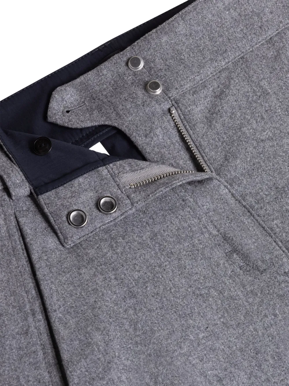 BOSS Straight broek met drukknopen - Grijs