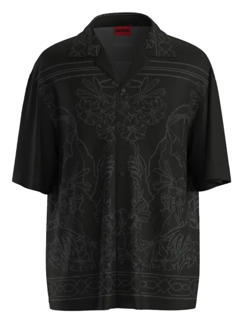 HUGO floral-print shirt