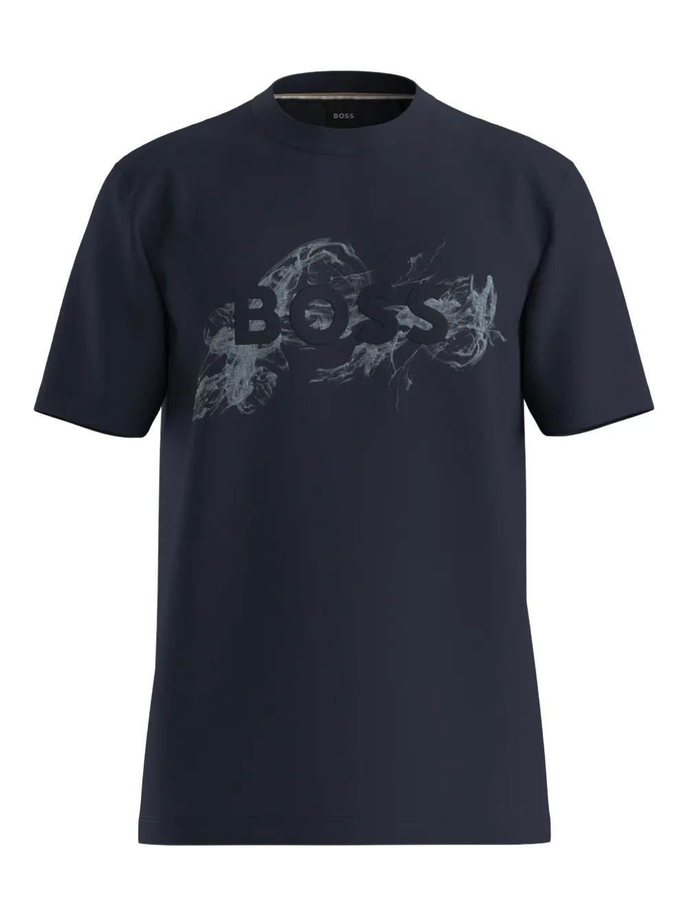 Hugo Boss Smoke-effect Logo T-shirt In Blue