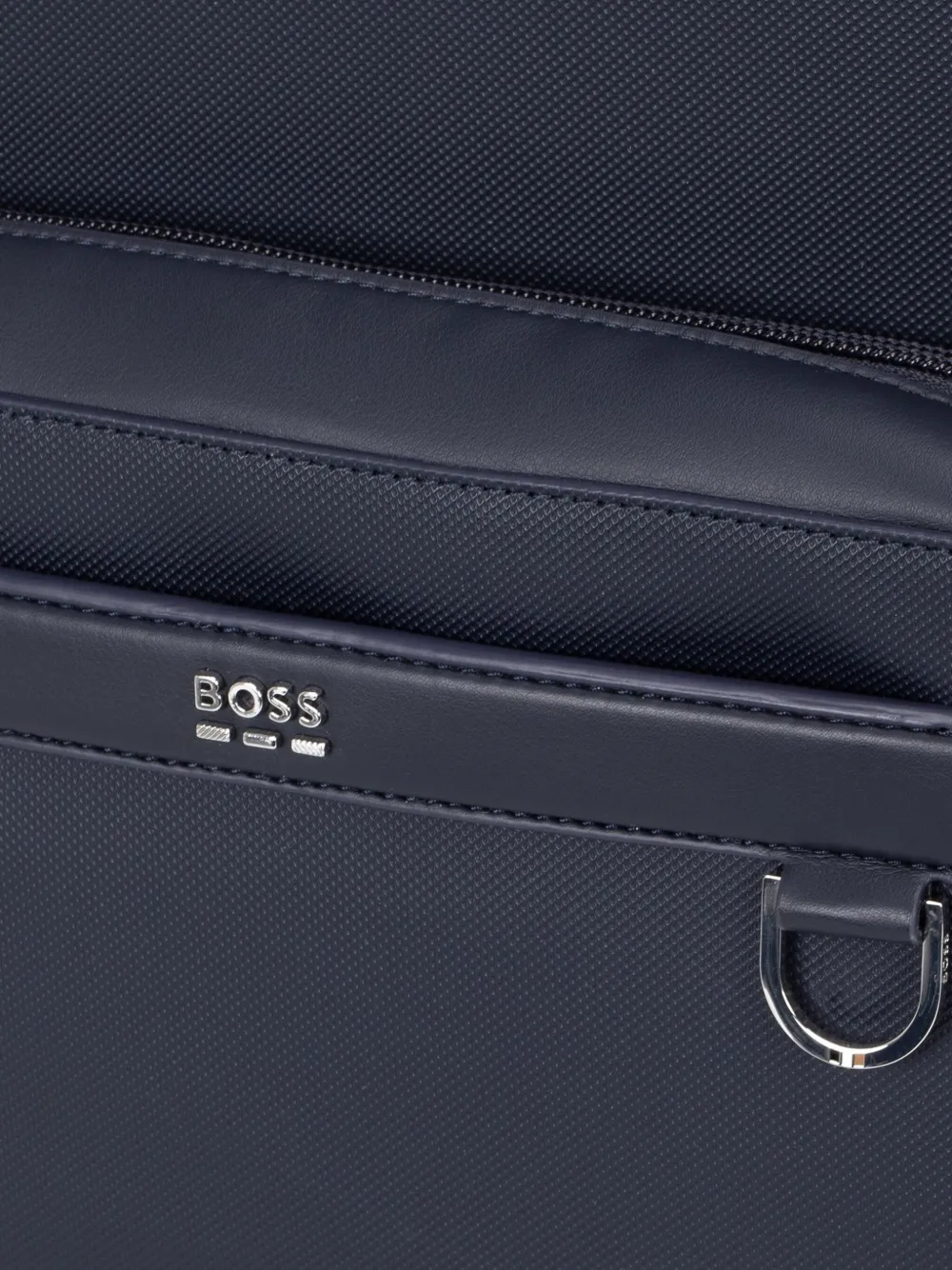Hugo Boss Textured Zip-fastening Backpack In Blue