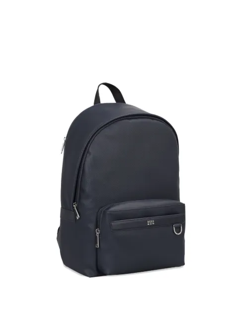 BOSS textured zip-fastening backpack