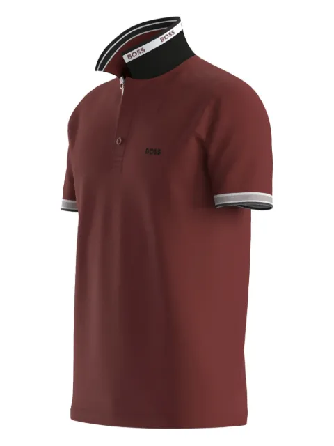 BOSS Camisa polo com gola contrastante