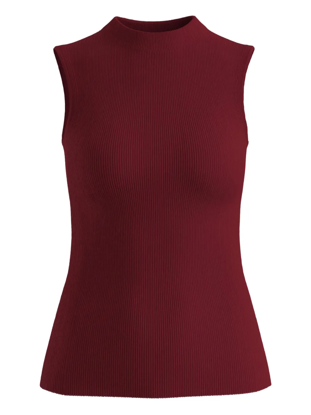 BOSS Top smanicato a coste - Rosso