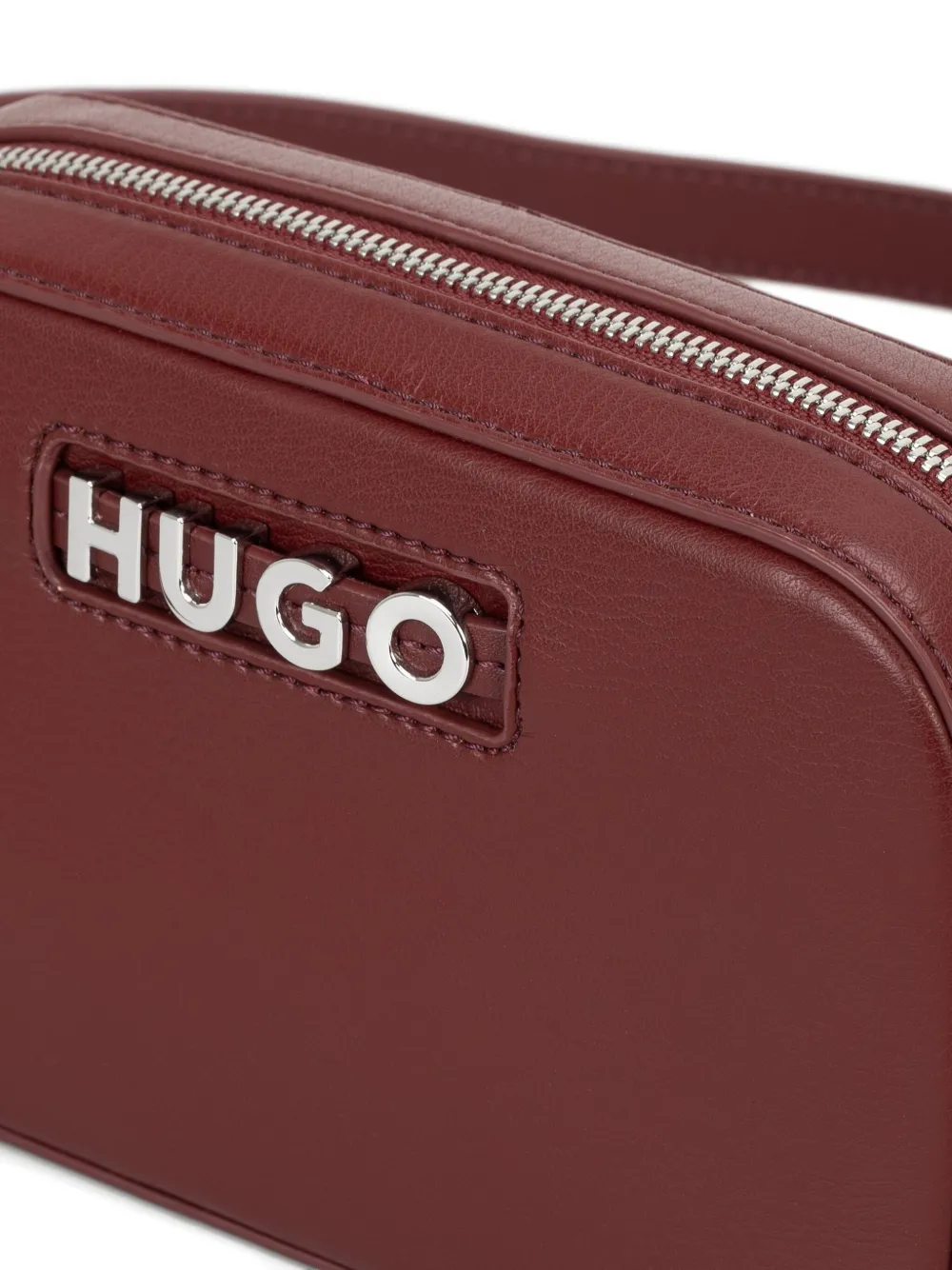 HUGO Crossbodytas met logoplakkaat Bruin