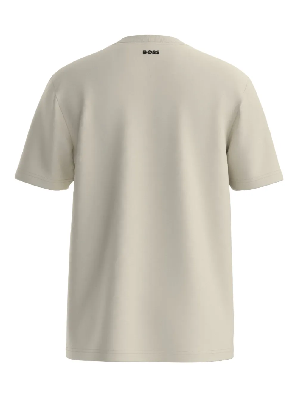 BOSS T-shirt met logo-reliëf Beige