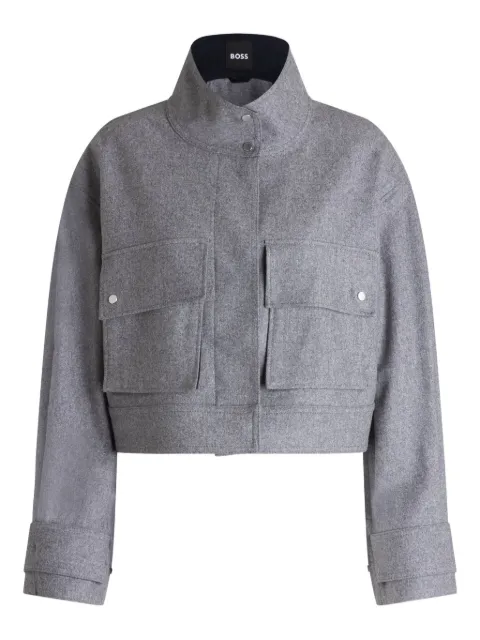 BOSS flap-pockets military jacket
