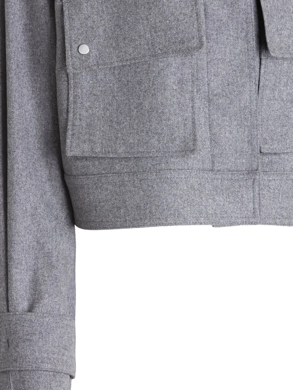 Hugo Boss Flap-pockets Military Jacket In Gray