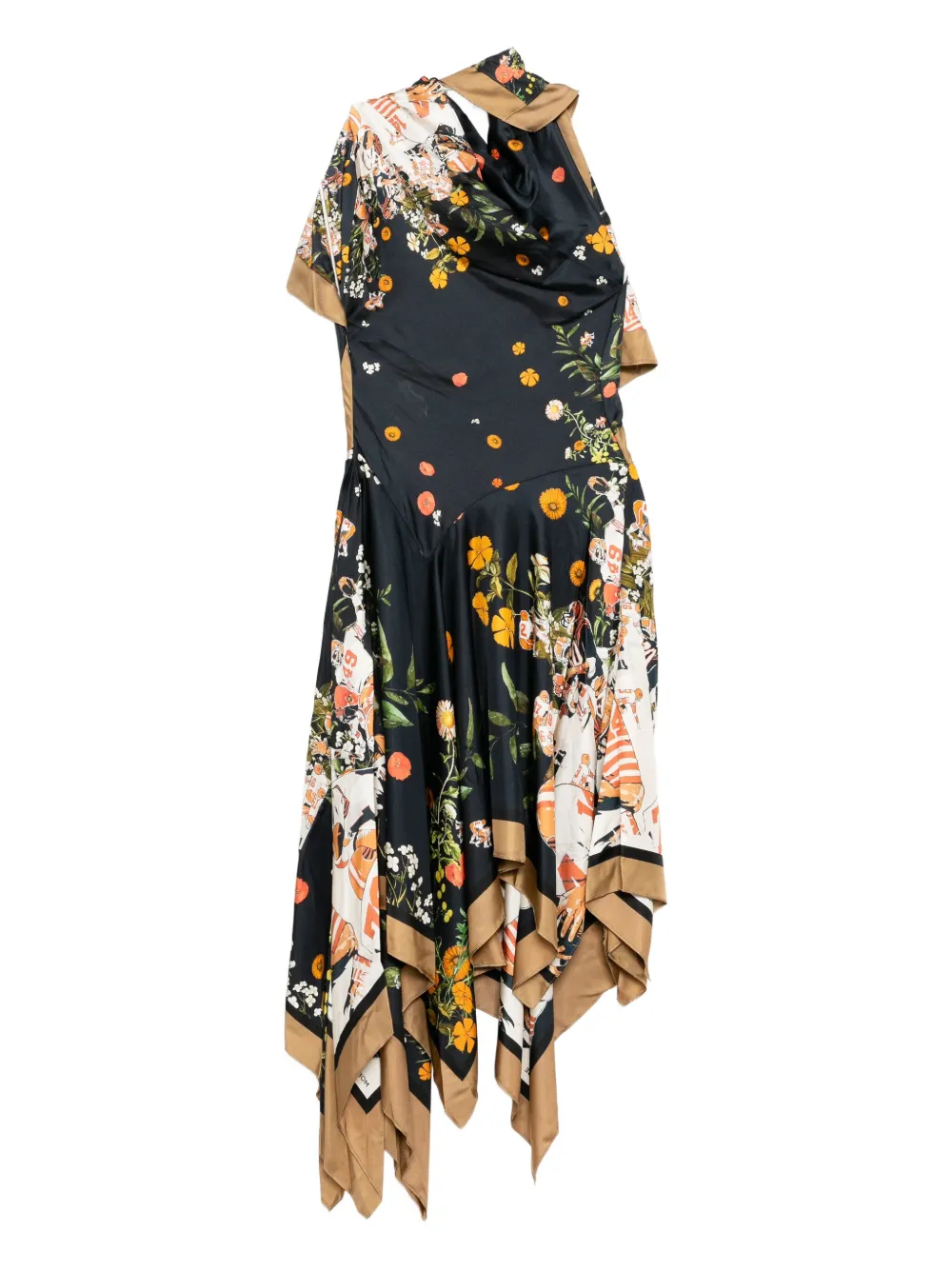 Monse Jurk met sjaalprint - MIDNIGHT