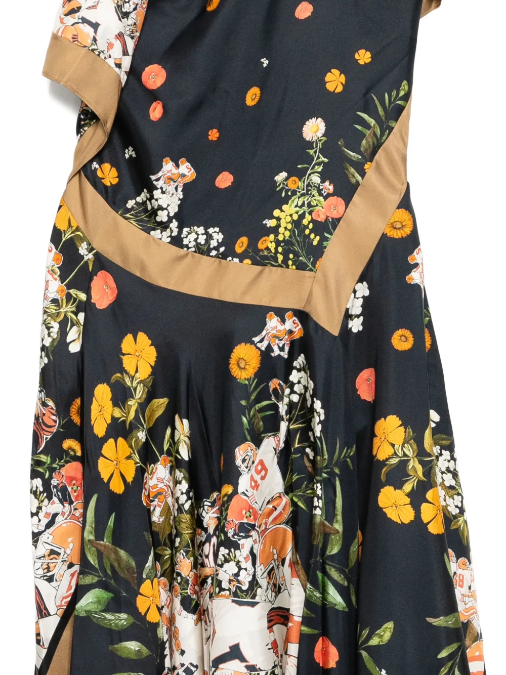 Monse Jurk met sjaalprint MIDNIGHT