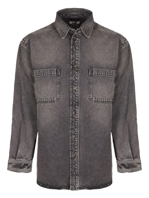 Haikure button-fastening shirt