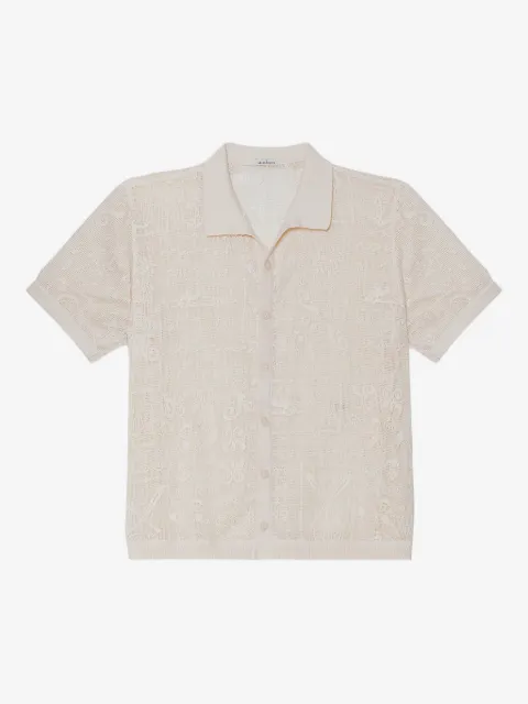 Agua Bendita Jared embroidered short-sleeve shirt