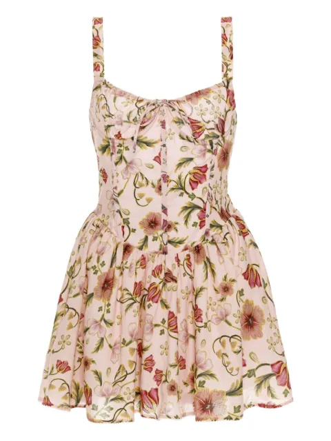 Agua Bendita Spring Aura floral corset mini dress
