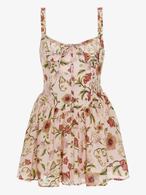 Agua Bendita Spring Aura floral corset mini dress