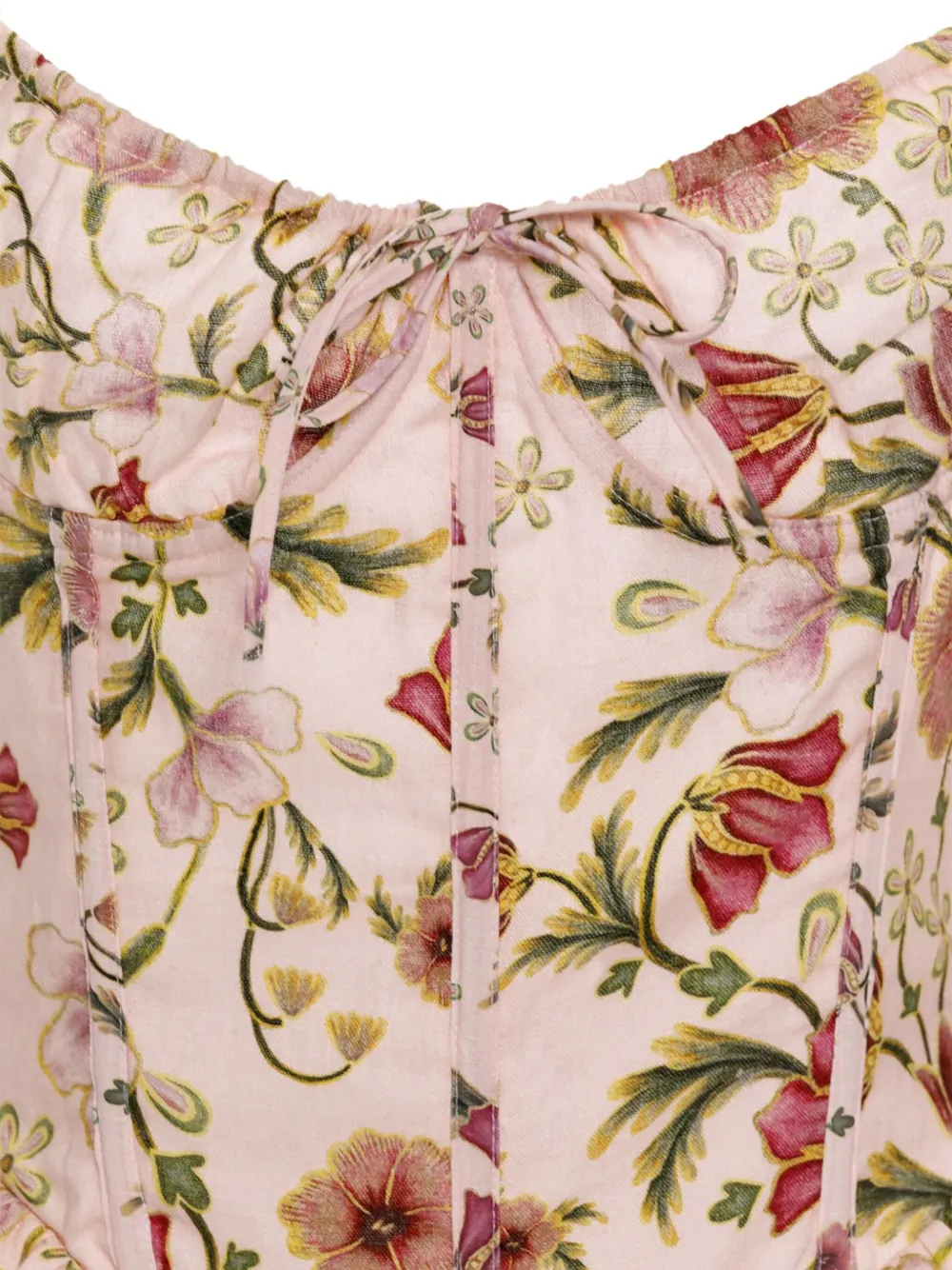 Agua Bendita Spring Aura mini-jurk met bloemenprint Roze