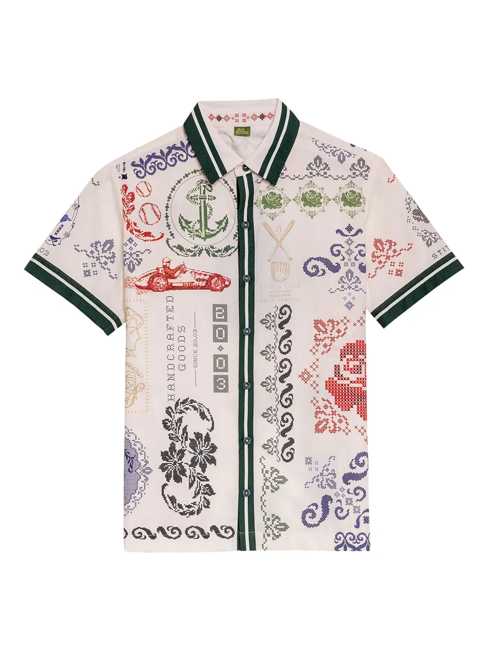 Agua Bendita Camicia con ricamo - Bianco