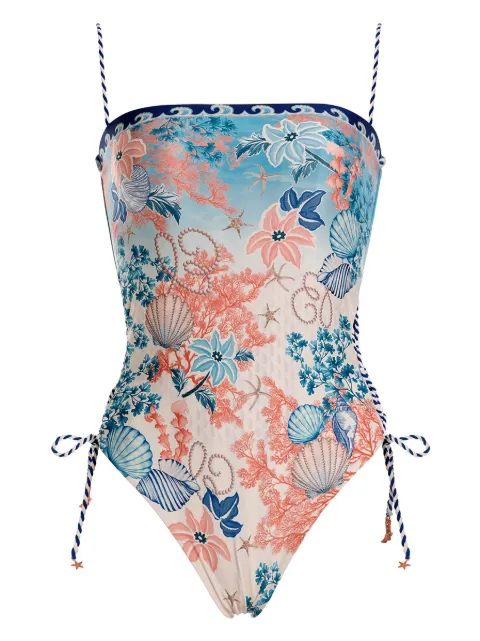Agua Bendita sea-print swimsuit